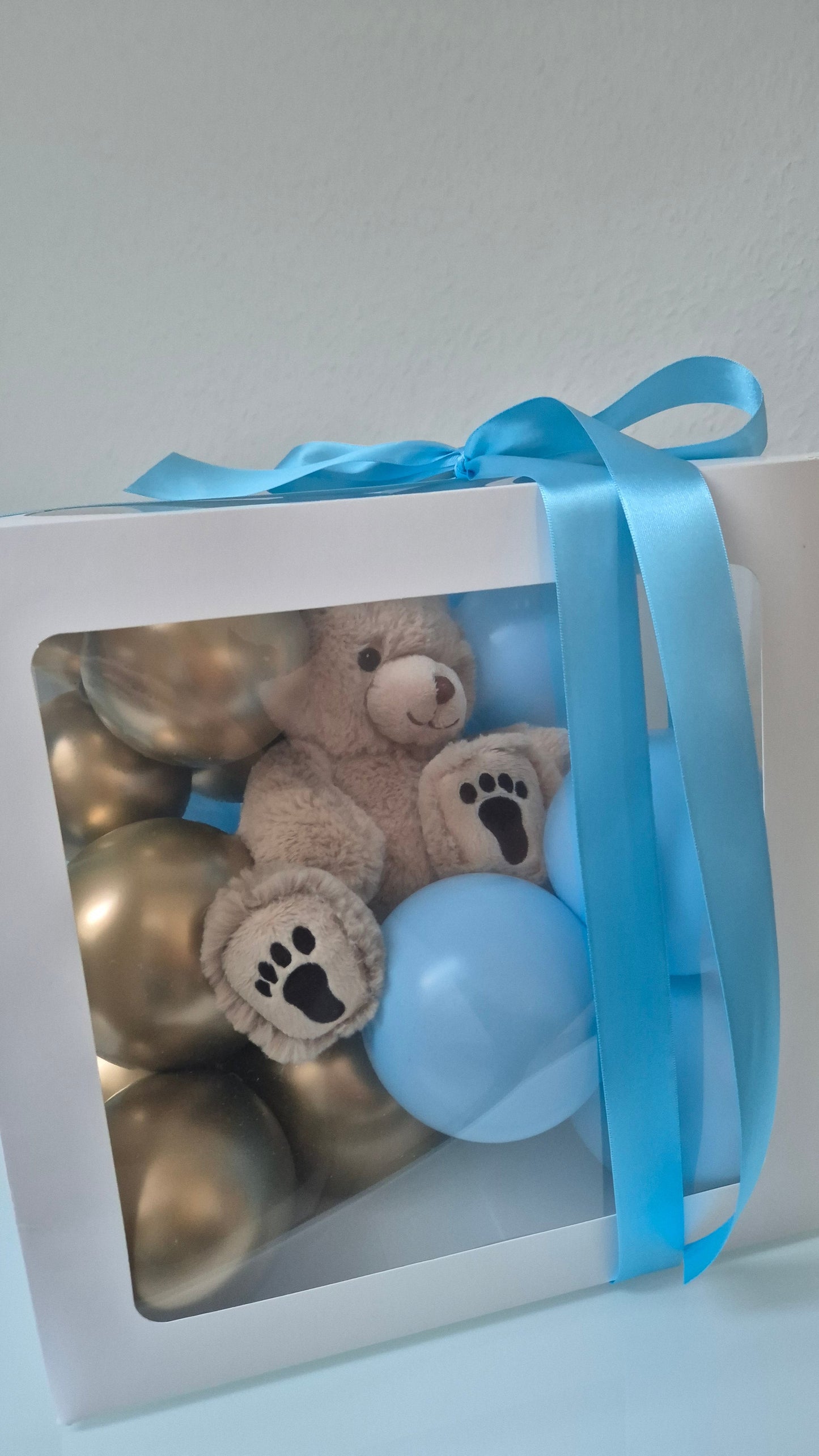 DIY Set oder fertige Geschenkbox mit Luftballons | Geschenk zur Geburt oder Babyparty
