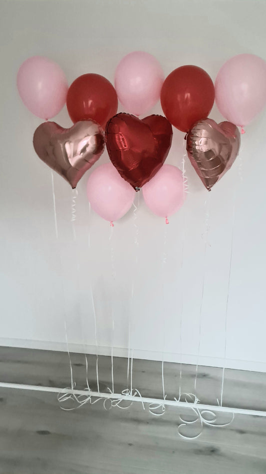 10 Schwebende Heliumballons | Geschenkidee zum Valentinstag